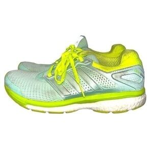 Adidas supernova glide boost 7 Running Shoes Women Size 9 1/2 neon lime yellow